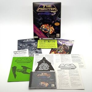 Star Wars TIE Fighter PC Big Box Game Collector's CD-ROM IBM 1995 CIB